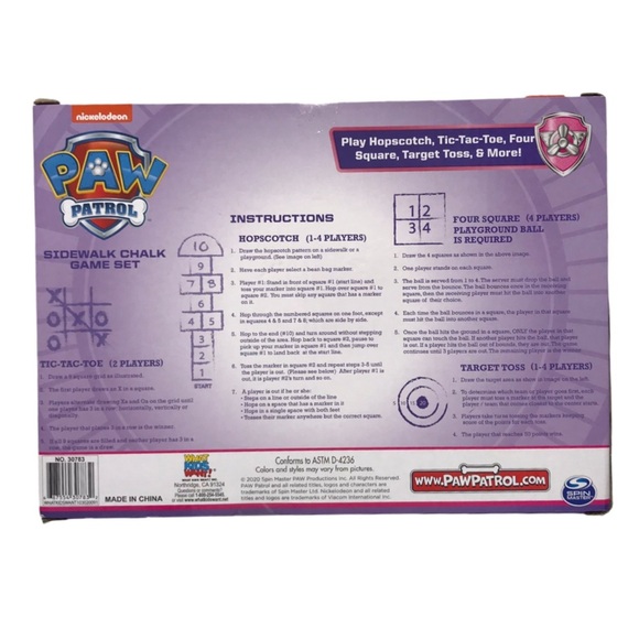 Nickelodeon Paw Patrol Sidewalk Chalk Game Set - Picture 5 of 8
